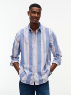 Classic Fit Multistripe Oxford Shirt — Wedge Blue 1
