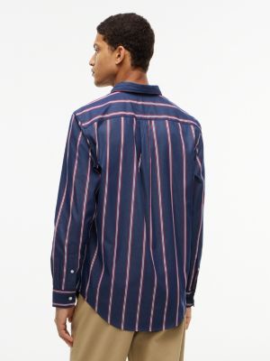 Мужская рубашка Tommy Hilfiger Regular Fit Striped, цвет: Карбоновый тёмно-синий — фото 4