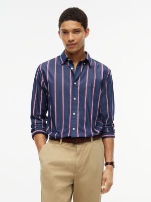 Regular Fit Striped Shirt, Carbon Navy