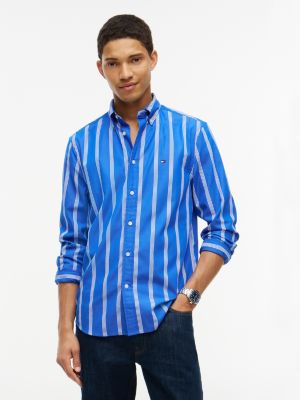 Regular Fit Striped Shirt, Regal Blue