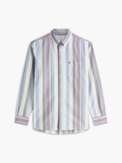 Classic Fit Bold Multistripe Oxford Shirt — Shirt Blue 5