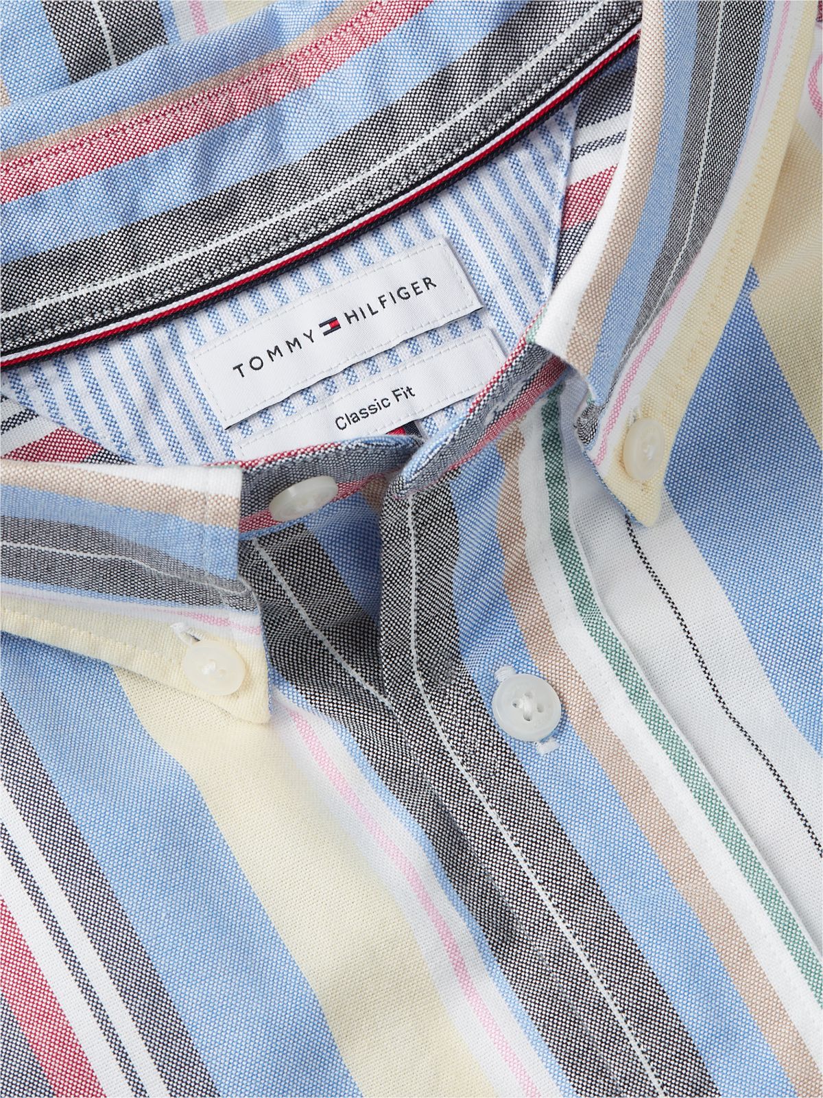 Classic Fit Bold Multistripe Oxford Shirt — Shirt Blue
