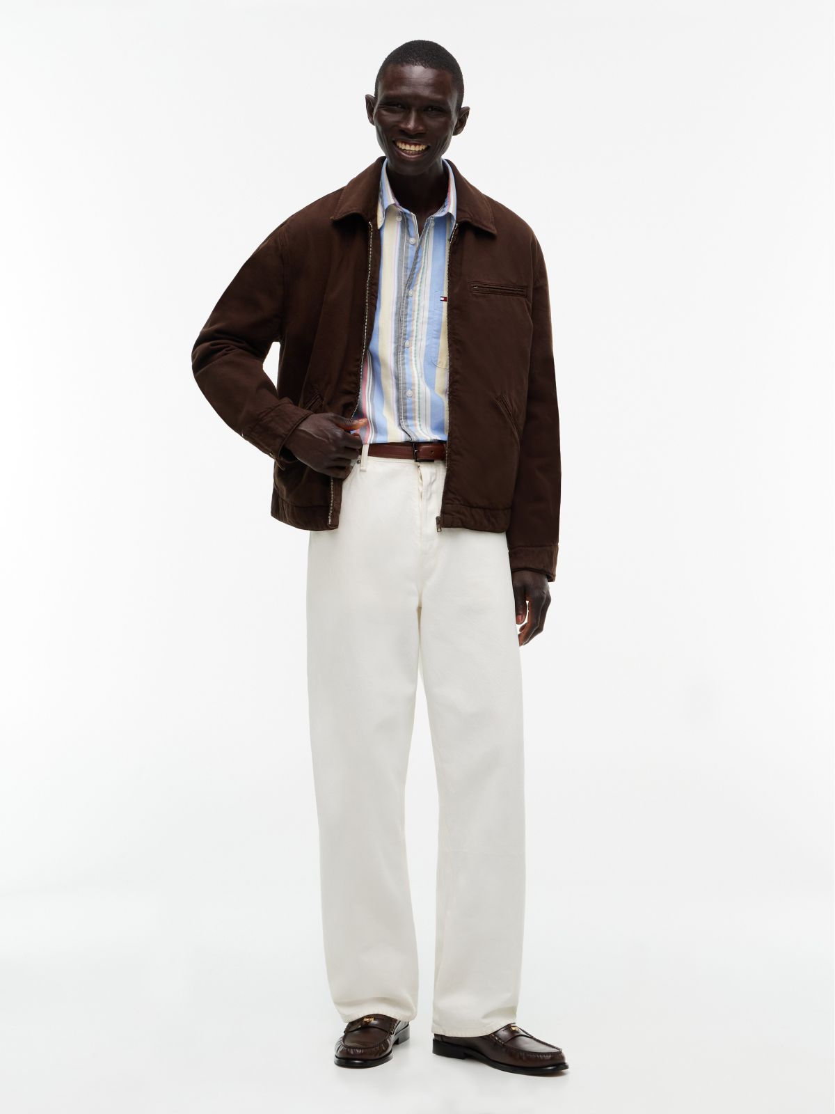Classic Fit Bold Multistripe Oxford Shirt — Shirt Blue