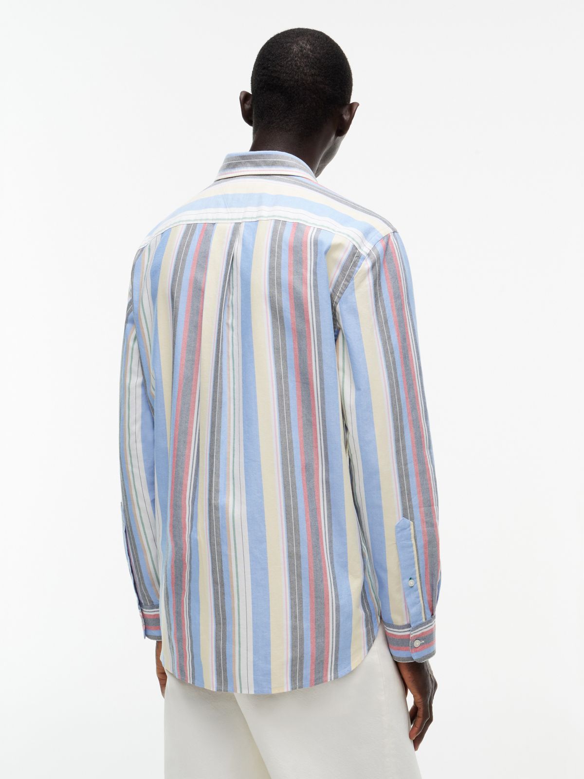 Classic Fit Bold Multistripe Oxford Shirt — Shirt Blue