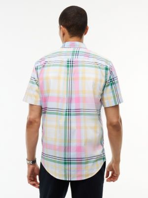 Мужская рубашка Tommy Hilfiger Regular Fit Short-Sleeve Madras, цвет: Синий — фото 4