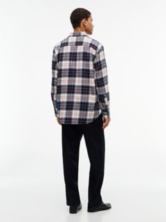 Classic Fit Tartan Flannel Shirt — Ivory Silk/Check 4