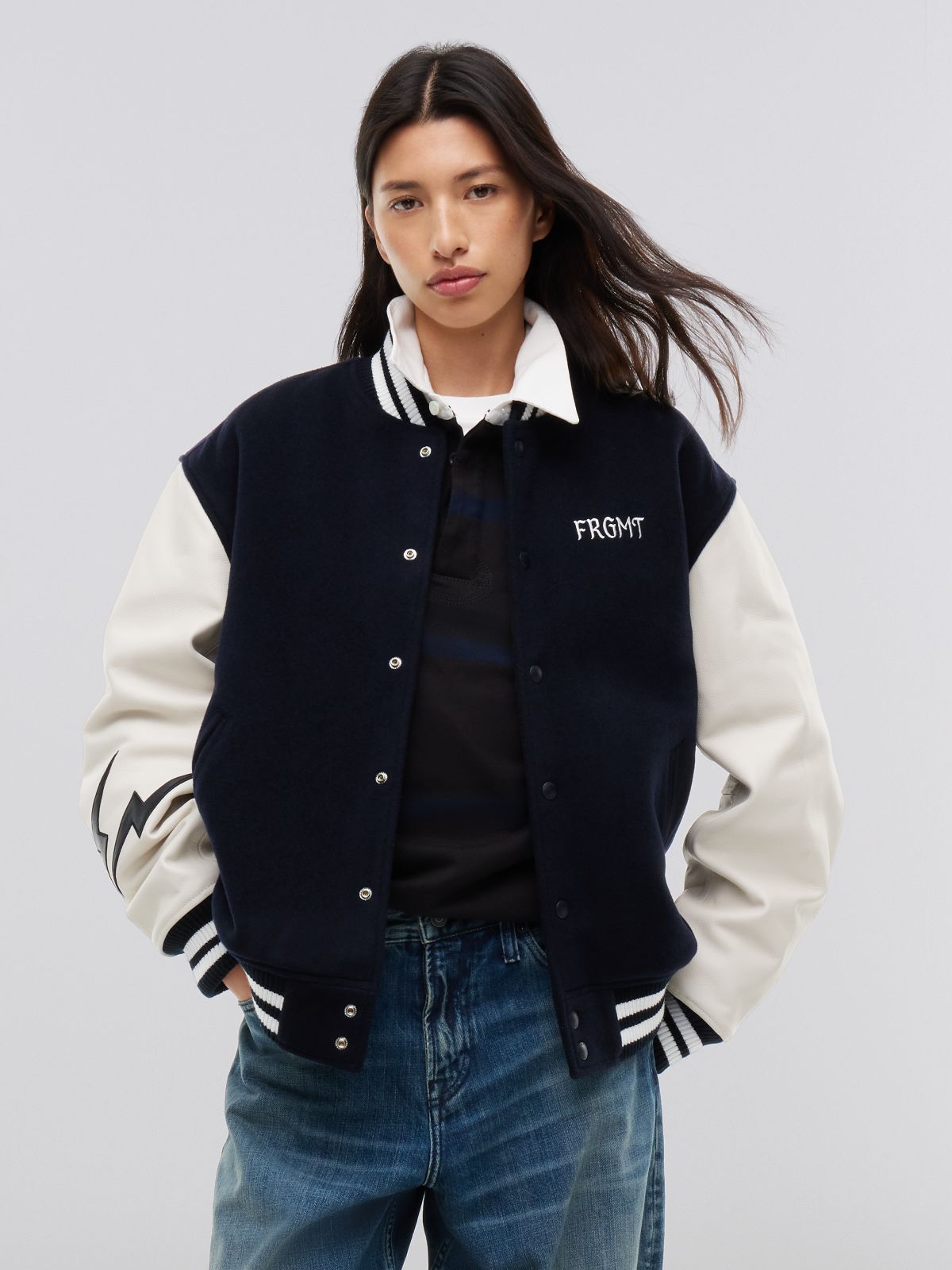 Tommy Hilfiger x FRGMT Varsity Jacket — Navy Blue