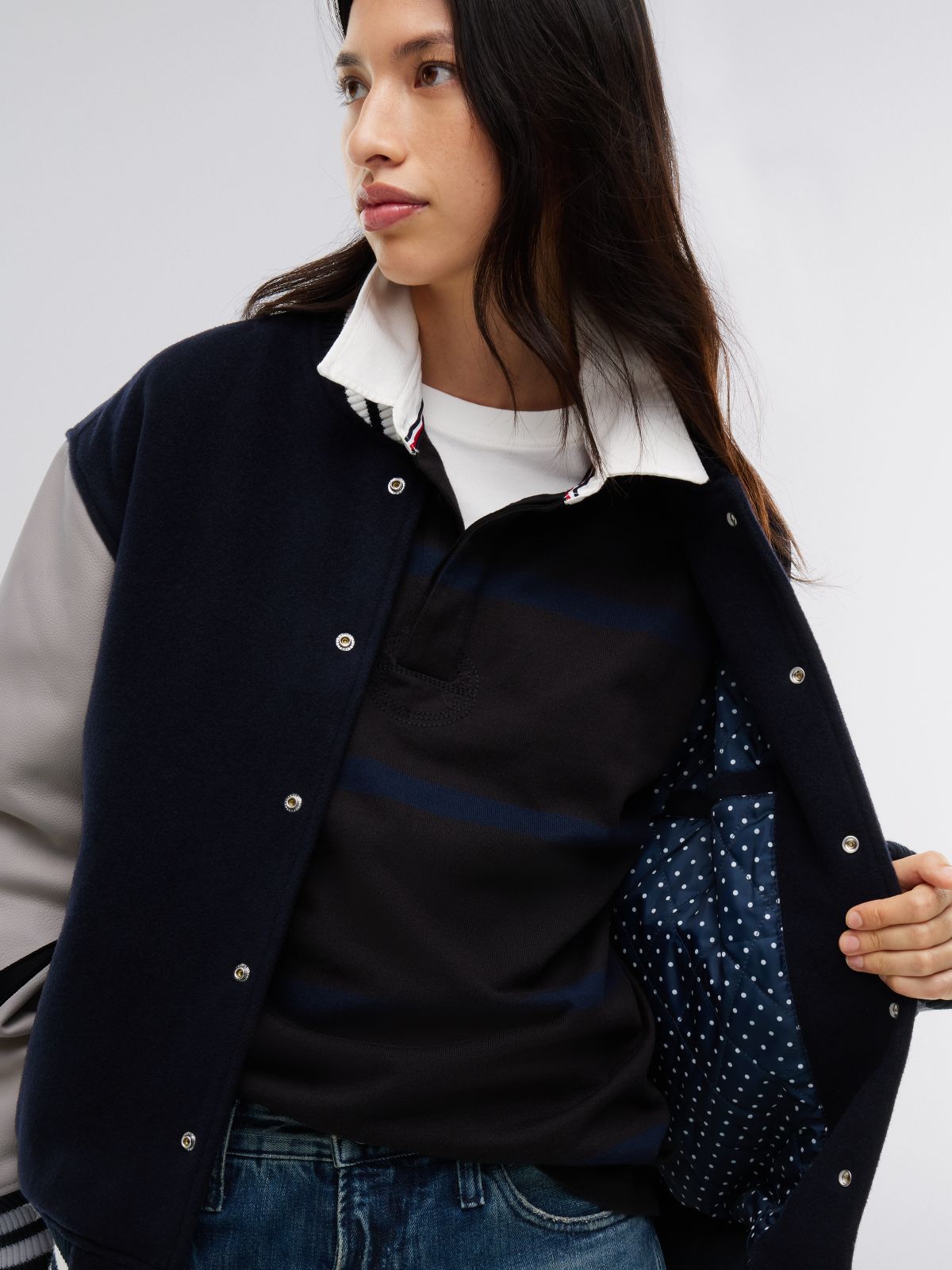 Tommy Hilfiger x FRGMT Varsity Jacket — Navy Blue