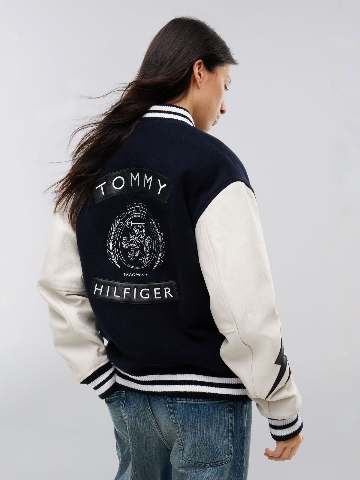 Tommy Hilfiger x FRGMT Varsity Jacket — Navy Blue
