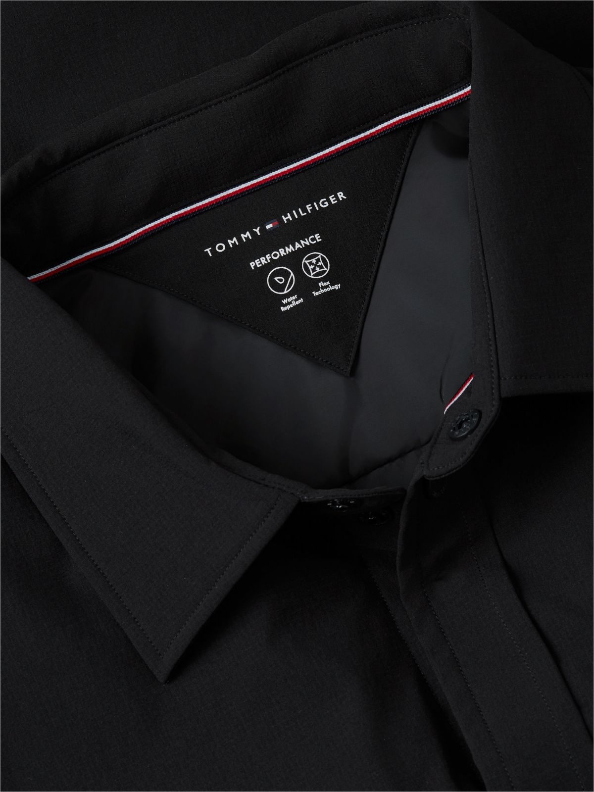 Water-Repellent Padded Tech Shirt — Black