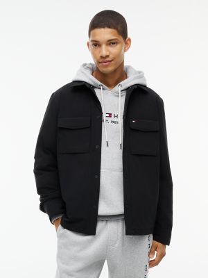 Мужская рубашка Tommy Hilfiger Water-Repellent Padded Tech, цвет: Чёрный — фото 1