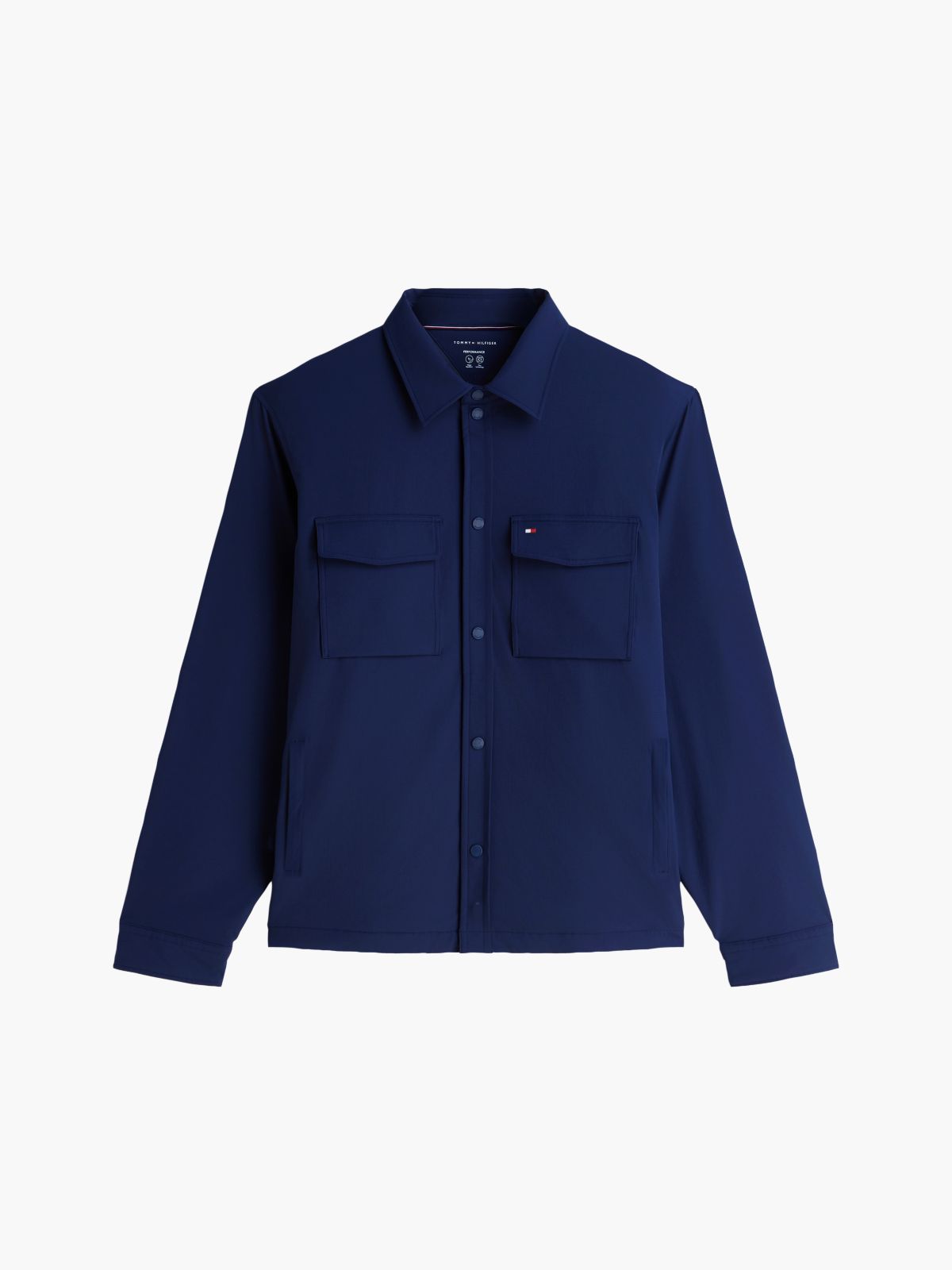 Water-Repellent Padded Tech Shirt — Carbon Navy