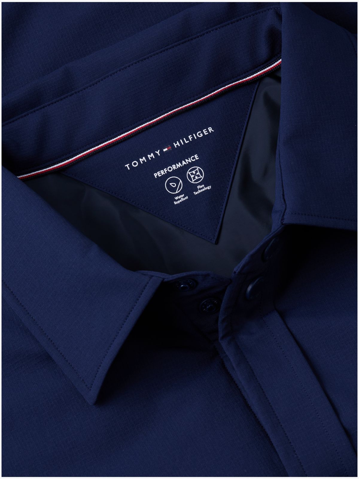 Water-Repellent Padded Tech Shirt — Carbon Navy