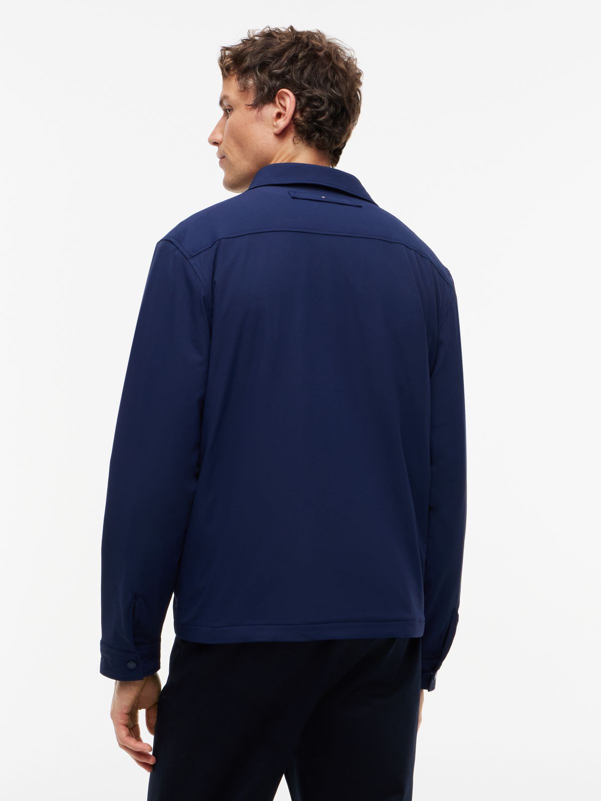 Water-Repellent Padded Tech Shirt — Carbon Navy
