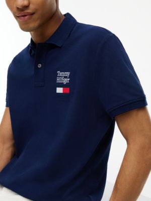 Мужские свитеры Tommy Hilfiger Regular Fit Flag Graphic Pique Polo — фото 3