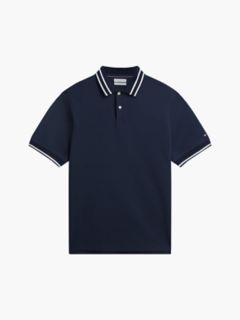 Regular Fit Foulard Jacquard Polo — Navy Blue 6