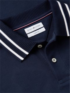 Regular Fit Foulard Jacquard Polo — Navy Blue 7