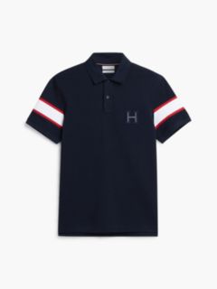 Regular Fit Embroidered H-Logo Polo — Navy Blue 5