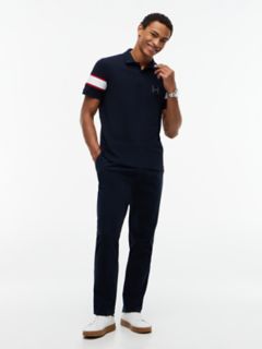 Regular Fit Embroidered H-Logo Polo — Navy Blue 2