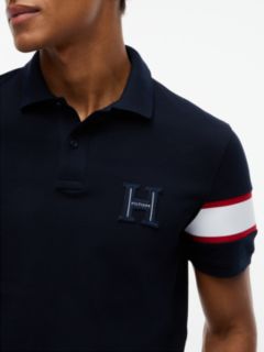 Regular Fit Embroidered H-Logo Polo — Navy Blue 3
