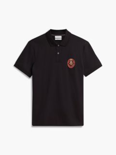 Regular Fit Crest Patch Interlock Polo — Black 5