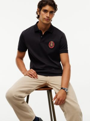 Мужские свитеры Tommy Hilfiger Regular Fit Crest Patch Interlock Polo — фото 3