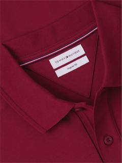 Regular Fit Crest Patch Interlock Polo — Burgundy 6