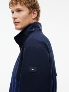 Water-Repellent Two-Tone Track Jacket — Carbon Navy 3