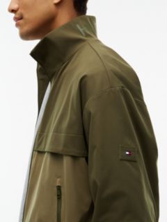 Water-Repellent Two-Tone Track Jacket — Huntsman Green 3