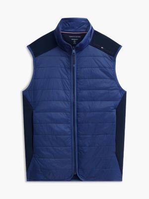 Мужской жилет Tommy Hilfiger Mixed-Media Performance Vest, цвет: Карбоновый тёмно-синий — фото 5