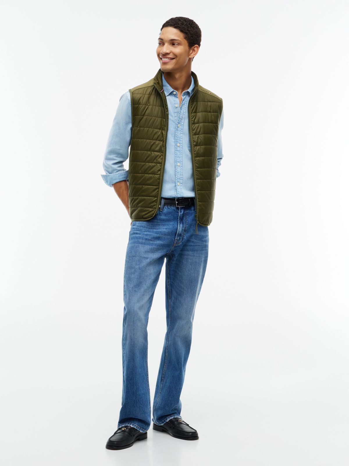 Mixed-Media TH Performance Vest — Huntsman Green