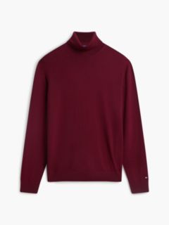 New York Label Wool Turtleneck — Burgundy 5
