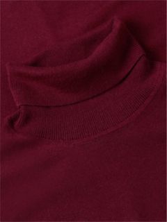 New York Label Wool Turtleneck — Burgundy 6