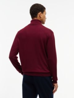 New York Label Wool Turtleneck — Burgundy 4
