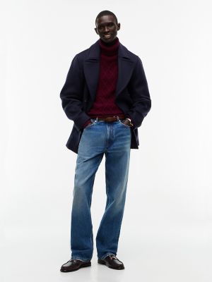 Мужские свитеры Tommy Hilfiger New York Label Wool-Blend Turtleneck, цвет: Бордовый — фото 2