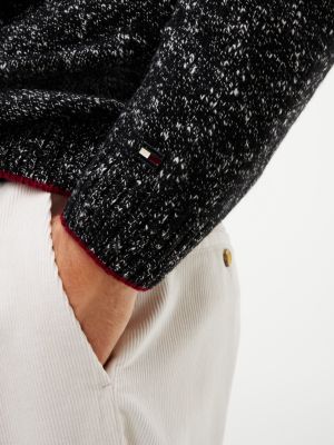 Мужской свитер Tommy Hilfiger New York Label Donegal Wool-Blend, цвет: Тёмно-синий — фото 3