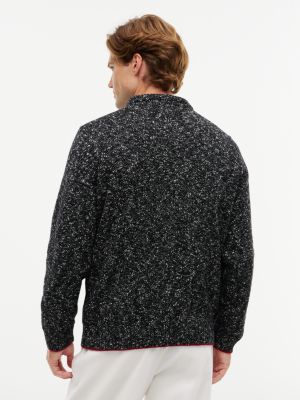 Мужской свитер Tommy Hilfiger New York Label Donegal Wool-Blend, цвет: Тёмно-синий — фото 4