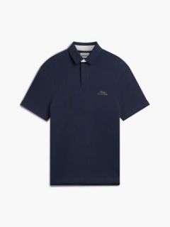 Classic Fit Back Flag Logo Polo — Carbon Navy 5