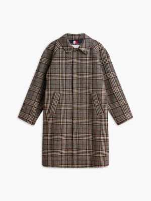 Мужское пальто Tommy Hilfiger Relaxed Check Wool Car, цвет: Коричневый — фото 6