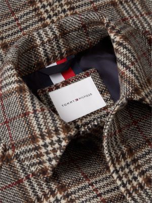 Мужское пальто Tommy Hilfiger Relaxed Check Wool Car, цвет: Коричневый — фото 7