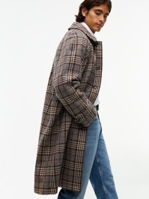 Мужское пальто Tommy Hilfiger Relaxed Check Wool Car, цвет: Коричневый — фото 4