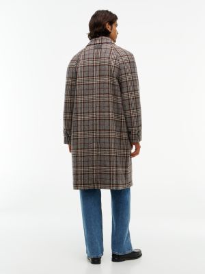 Мужское пальто Tommy Hilfiger Relaxed Check Wool Car, цвет: Коричневый — фото 5