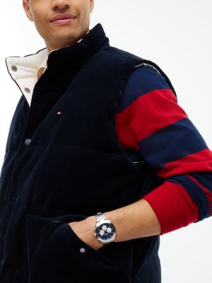 Мужской жилет Tommy Hilfiger Reversible Down Vest, цвет: Тёмно-синий — фото 3