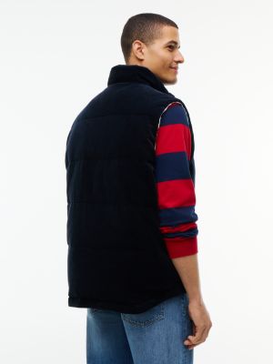 Мужской жилет Tommy Hilfiger Reversible Down Vest, цвет: Тёмно-синий — фото 4