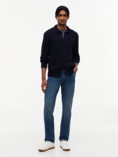 Cable Knit Cardigan — Navy Blue 2