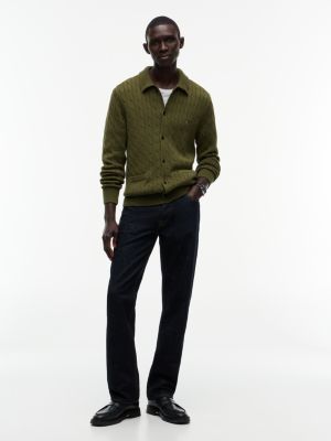 Мужской кардиган Tommy Hilfiger Cable Knit, цвет: Зелёный — фото 2