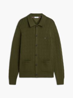 Cable Knit Cardigan — Huntsman Green 5