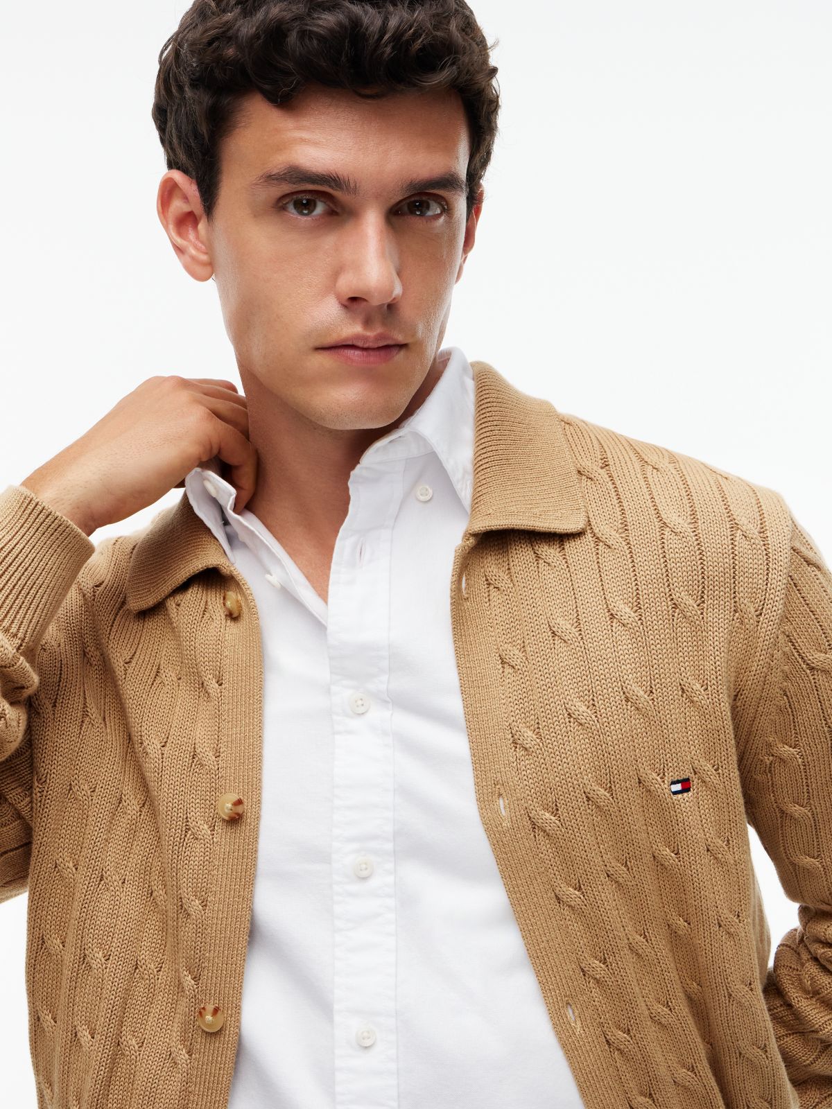 Cable Knit Cardigan — Safari Canvas