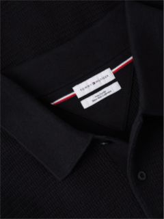 Short-Sleeve Cotton-Cashmere Sweater Polo — Black 6
