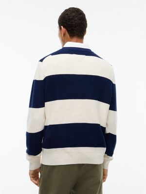 Мужской свитер Tommy Hilfiger Hilfiger Logo Waffle-Knit, цвет: Карбоновый тёмно-синий — фото 4
